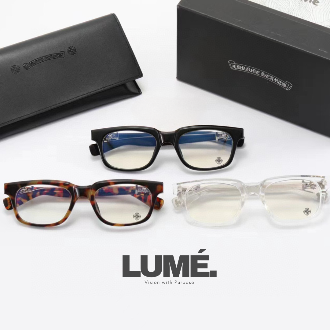 Chunky Chrome Hearts Glasses – Camo Leopard Frame