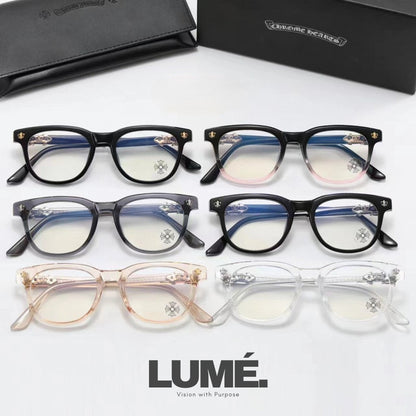 ClassicLux Chrome Hearts Glasses – Transparent Silver