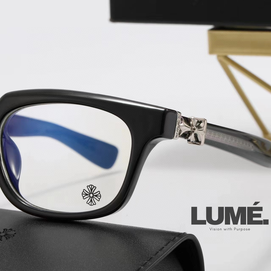 Chunky Chrome Hearts Glasses – Camo Leopard Frame