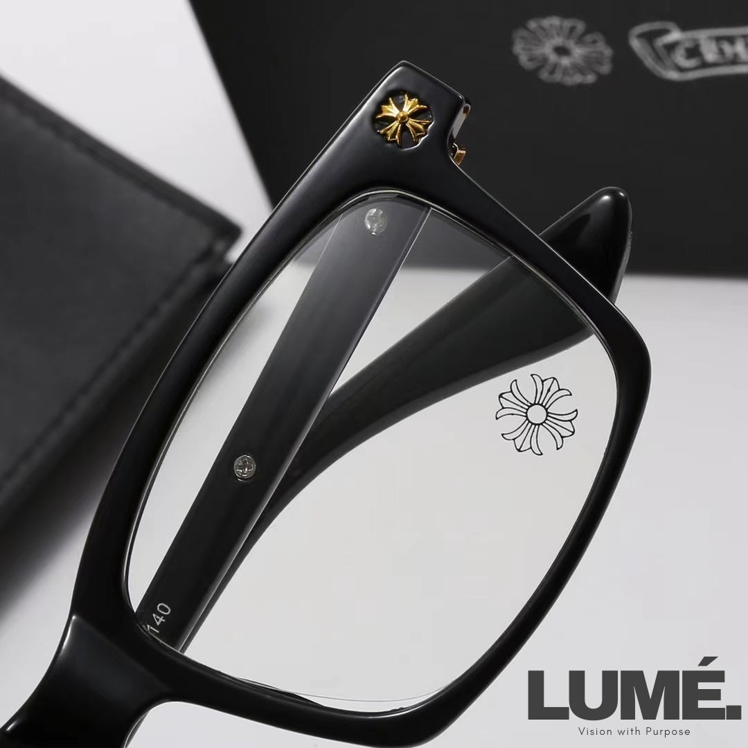 Square-Frame Chrome Hearts Glasses – 4 Colors