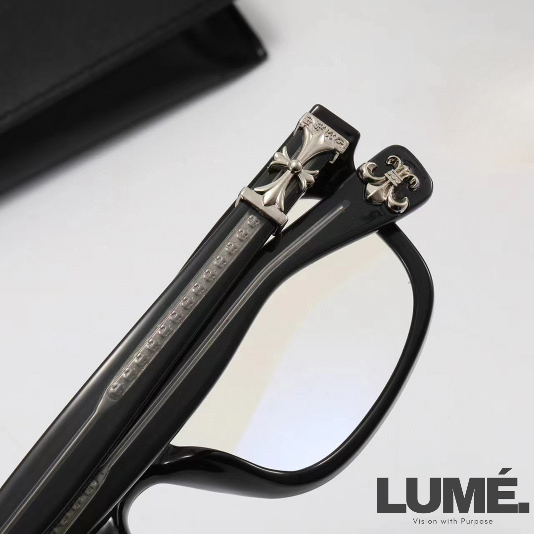 Chunky Chrome Hearts Glasses – Camo Leopard Frame