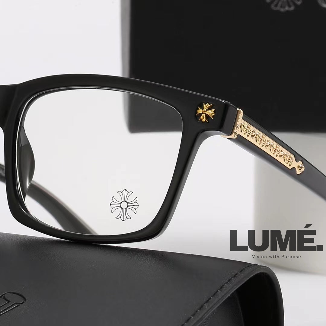 Square-Frame Chrome Hearts Glasses – 4 Colors