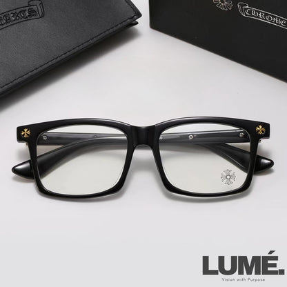 Square-Frame Chrome Hearts Glasses – 4 Colors