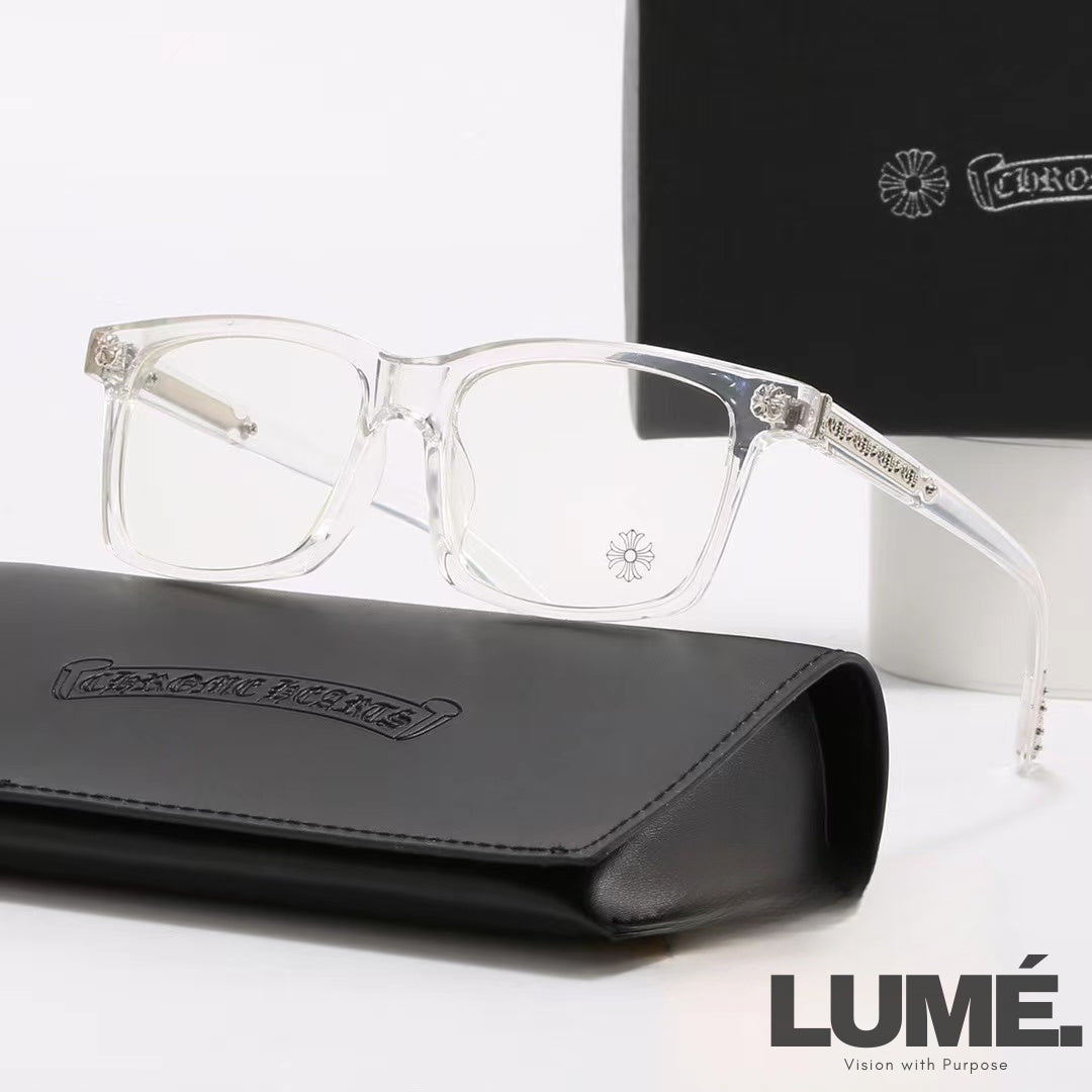 Square-Frame Chrome Hearts Glasses – 4 Colors