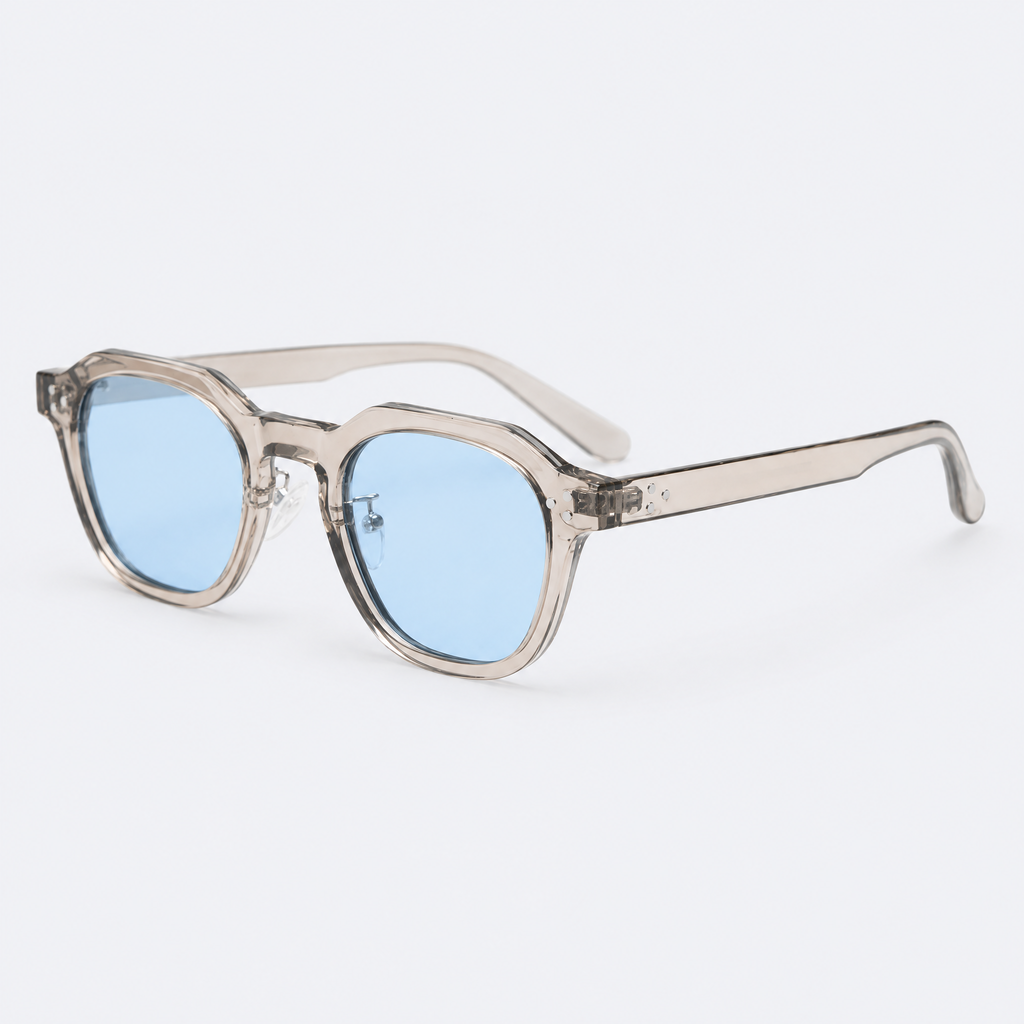 Glow glasses in Champagne / Blue